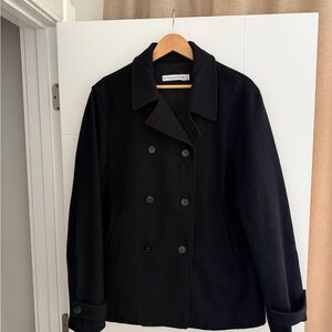 Classic Navy Double-Breasted Pea Coat
